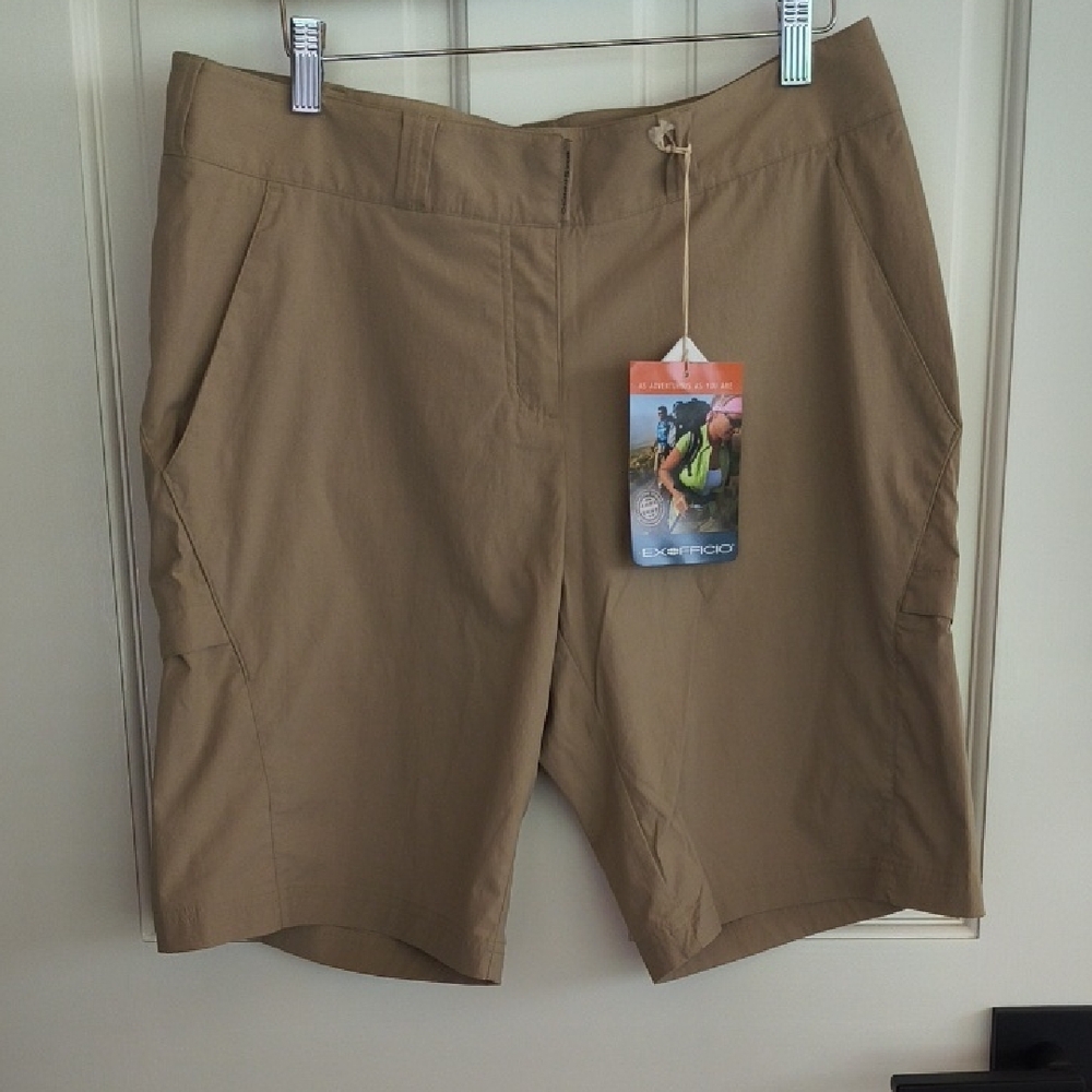 Exofficio Tan Excursion Shorts Lightweight and Durable Size 12 NWT